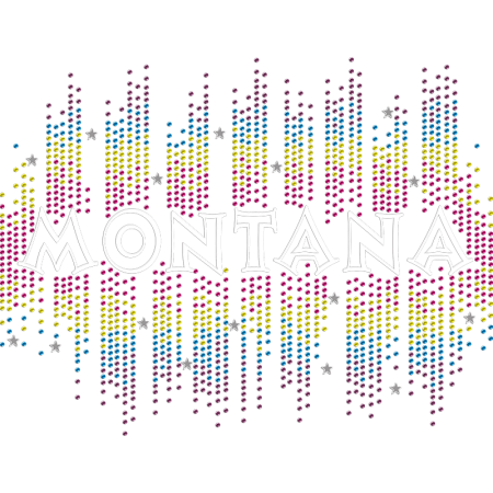 Dazzling Colorful Montana Rhinestud Iron On Appliques